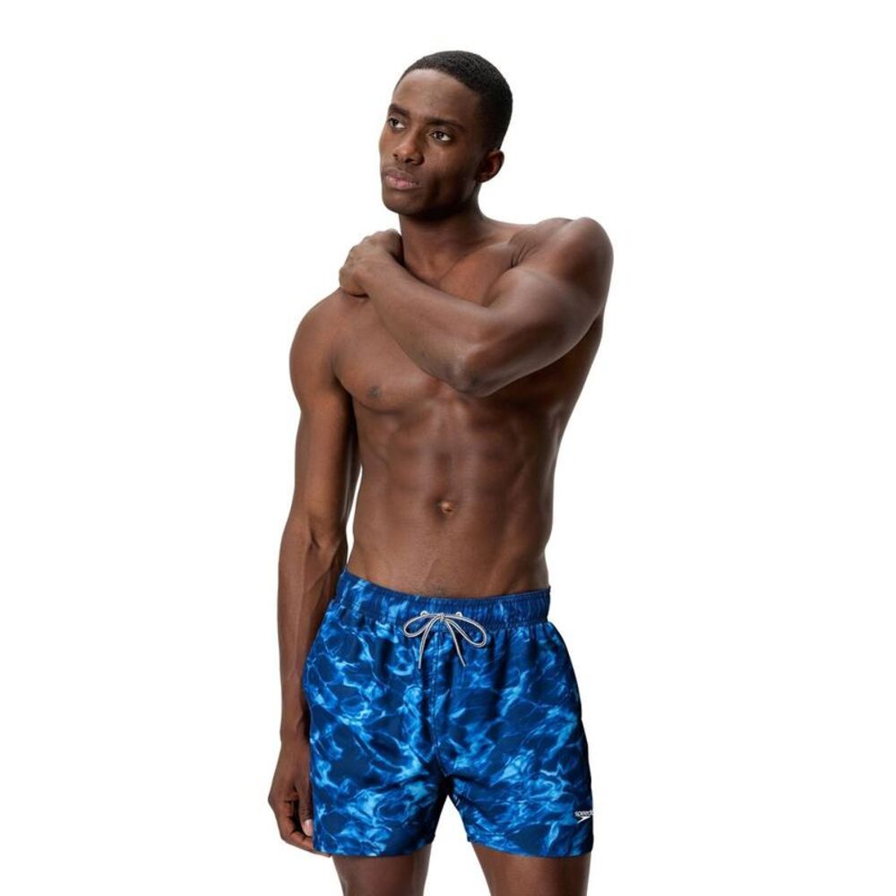 Speedo Men's 5.5" Comfort Liner Swim Trunks - Blue Camo XL